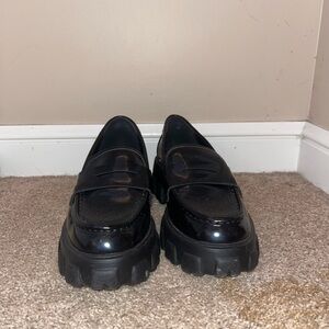 Black Chunky Loafers